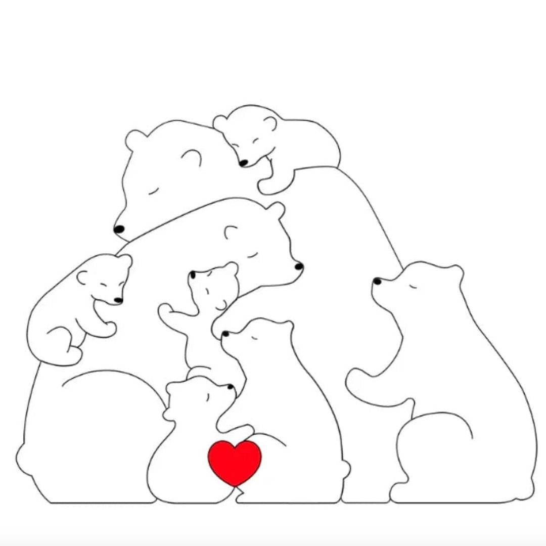 Personalizowana Rodzina Misiów – Wyjątkowy Prezent dla Rodziny