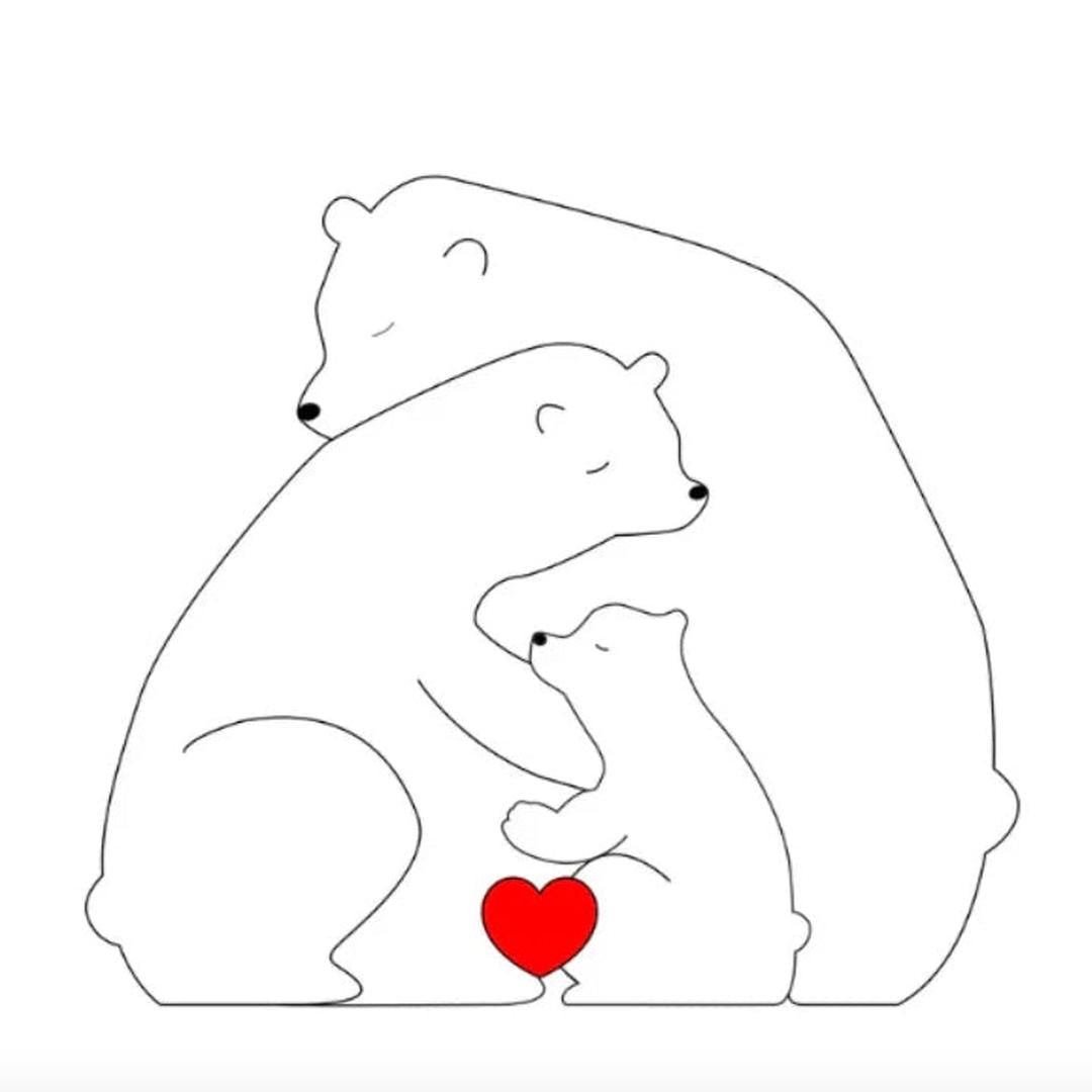 Personalizowana Rodzina Misiów – Wyjątkowy Prezent dla Rodziny