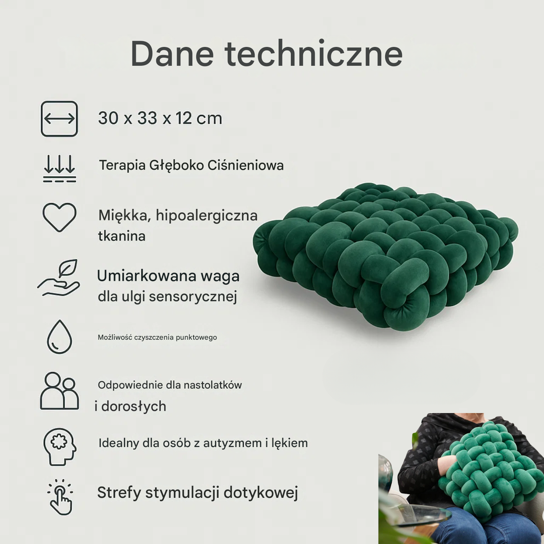 Obciążona poduszka sensoryczna, poduszka zapewniająca głęboki nacisk