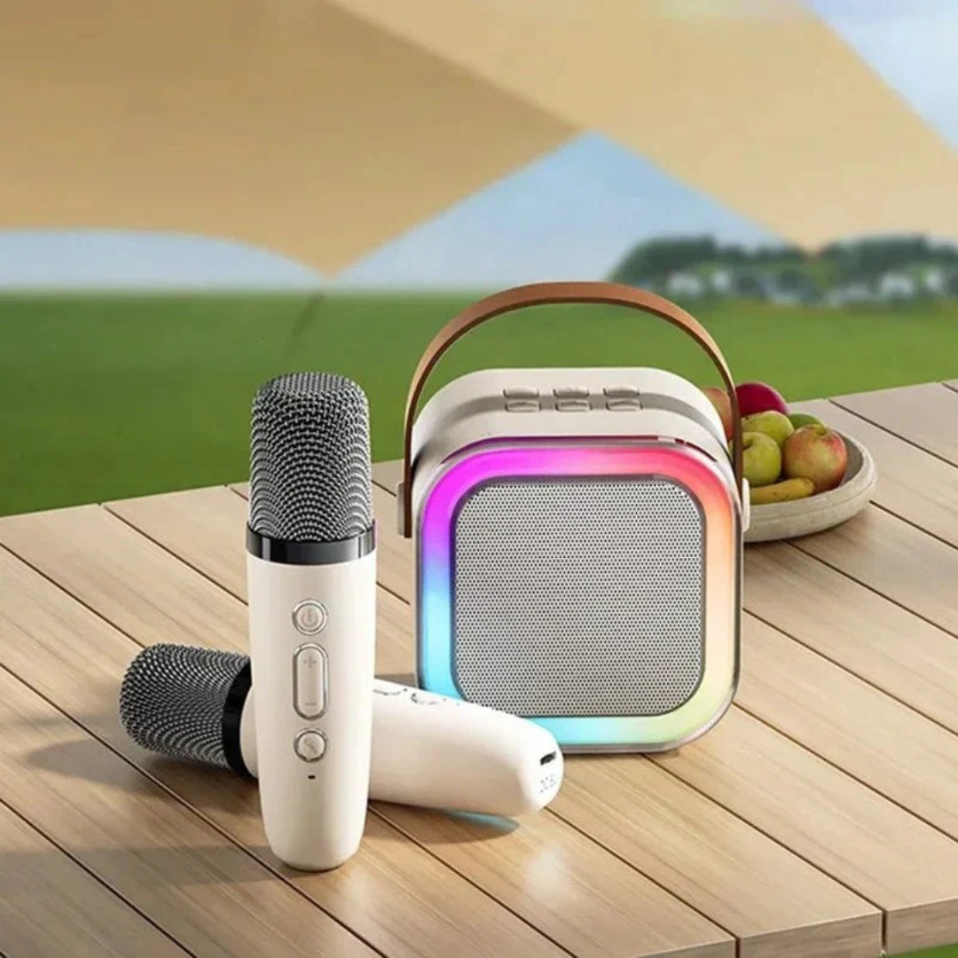 Mini zestaw karaoke, bezprzewodowy mikrofon z głośnikiem