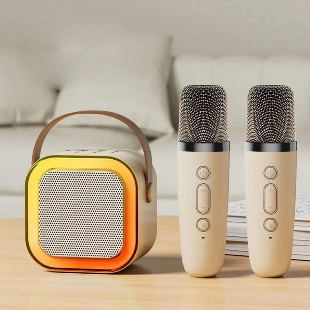 Mini zestaw karaoke, bezprzewodowy mikrofon z głośnikiem