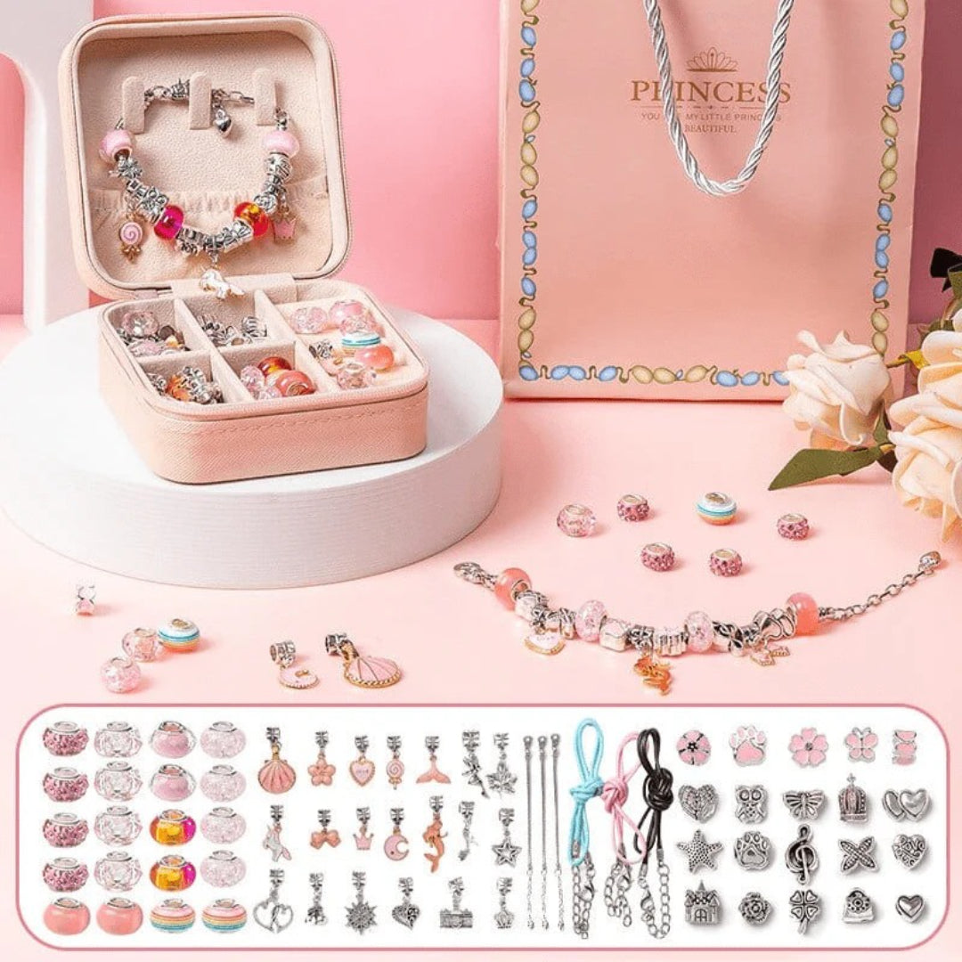 Zestaw do tworzenia spersonalizowanych bransoletek, zestaw DIY z pudełkiem