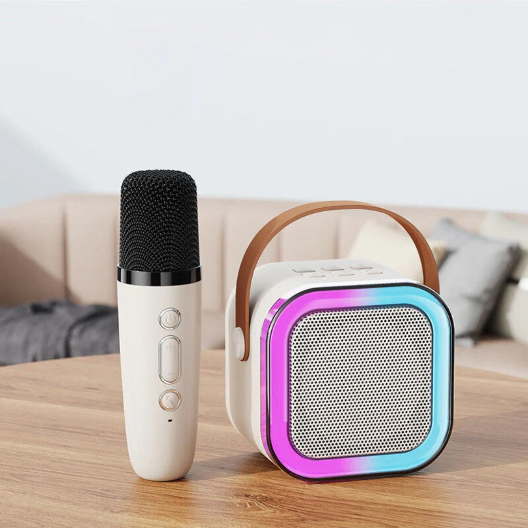 Mini zestaw karaoke, bezprzewodowy mikrofon z głośnikiem