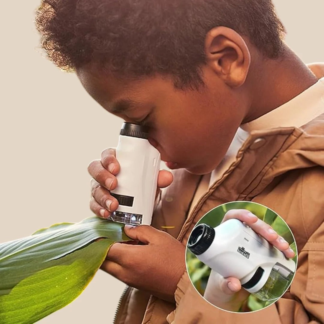 Przenośny mikroskop, edukacyjna zabawka naukowa 60x–120x