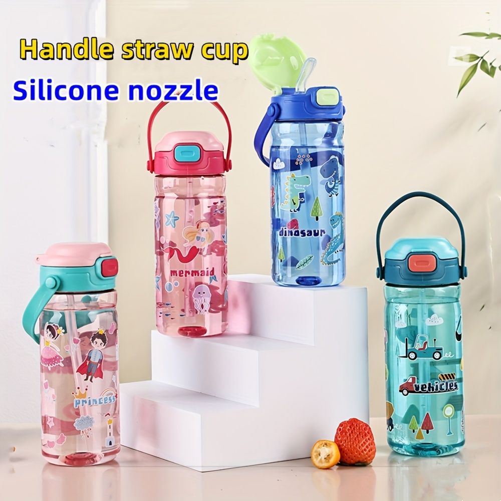 Butelka dla dzieci 550 ml, wzór pojazdy lub syrenka, z rietje