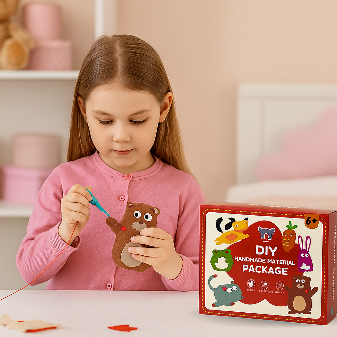Zestaw do Szycia z Filcowymi Zwierzętami – Bezpieczne Rękodzieło dla Dzieci