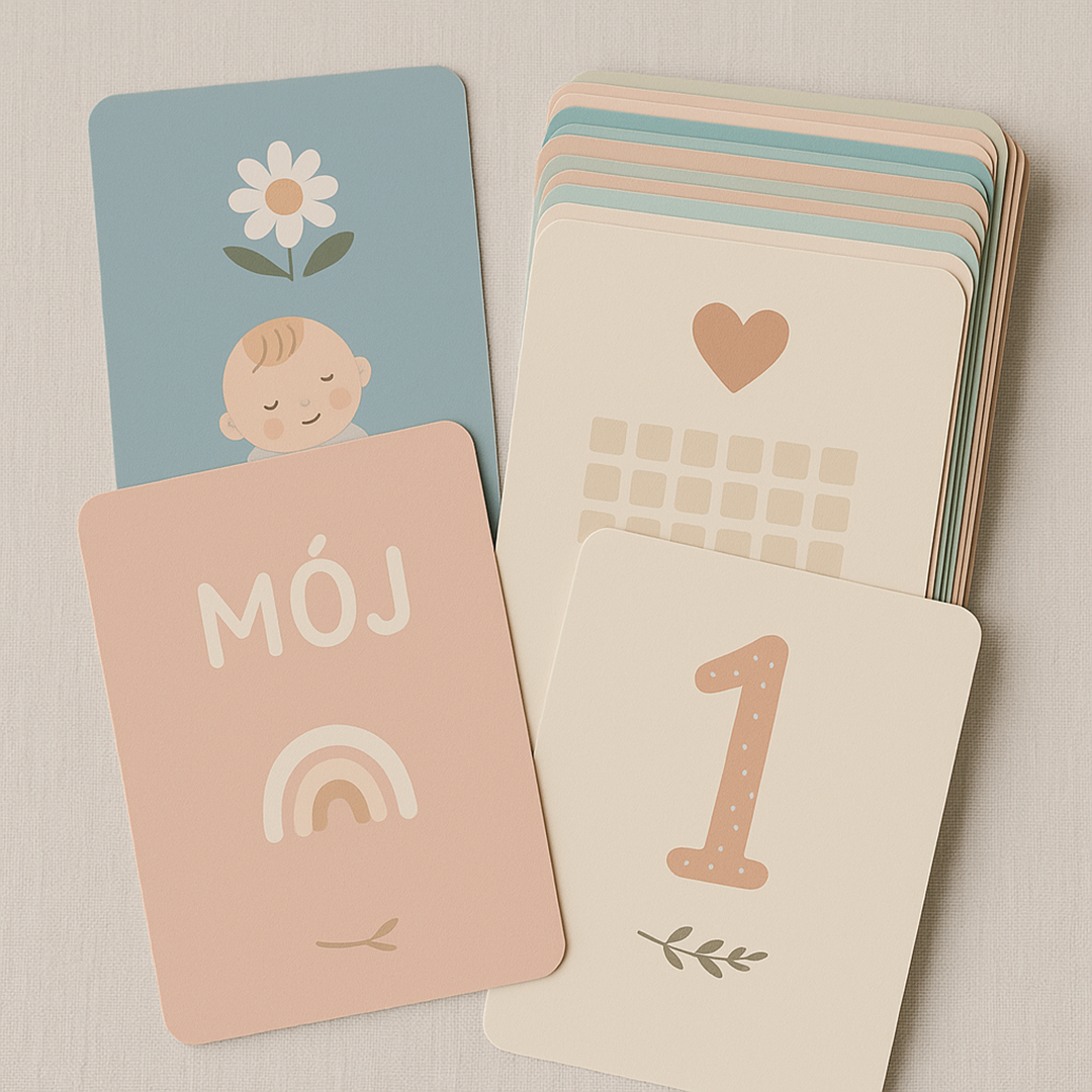 Karty Milestone dla Niemowląt – Zestaw Kart do Uchwycenia Pierwszych Chwil
