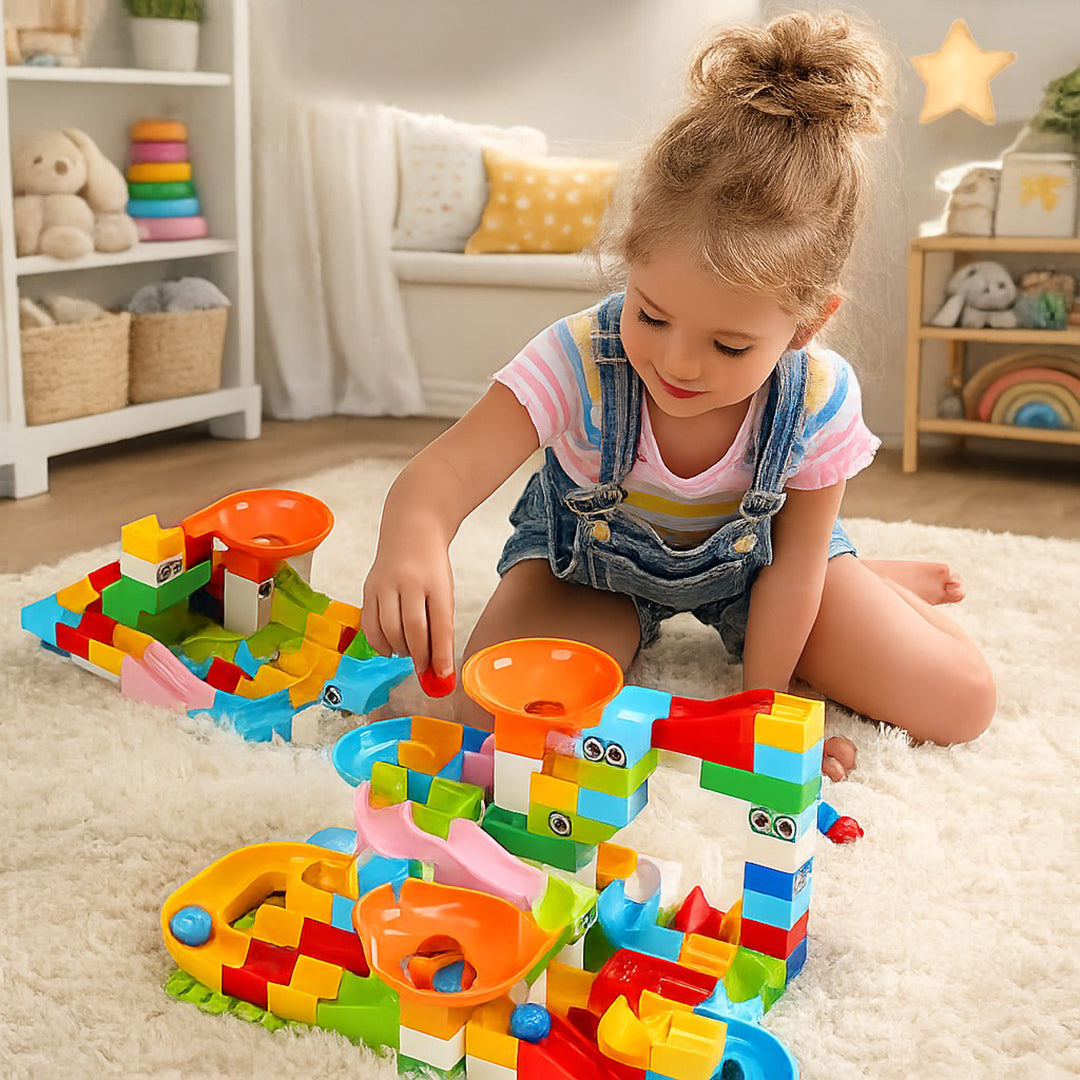 Tor kulkowy z klocków – Samodzielnie zaprojektowany tor wyścigowy dla kulek