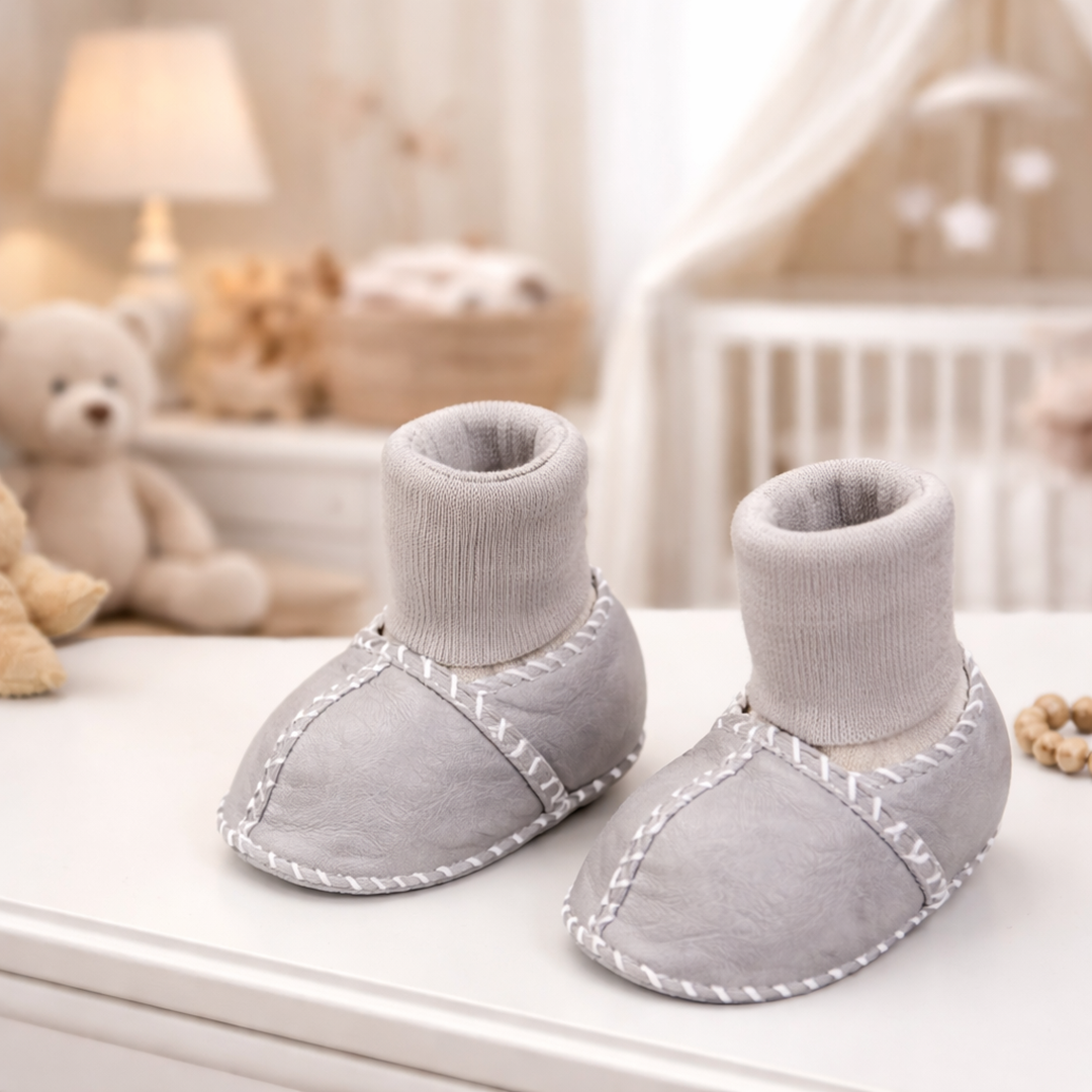 Ciepłe buciki domowe dla niemowląt – Miękkie i przytulne dla małych stópek