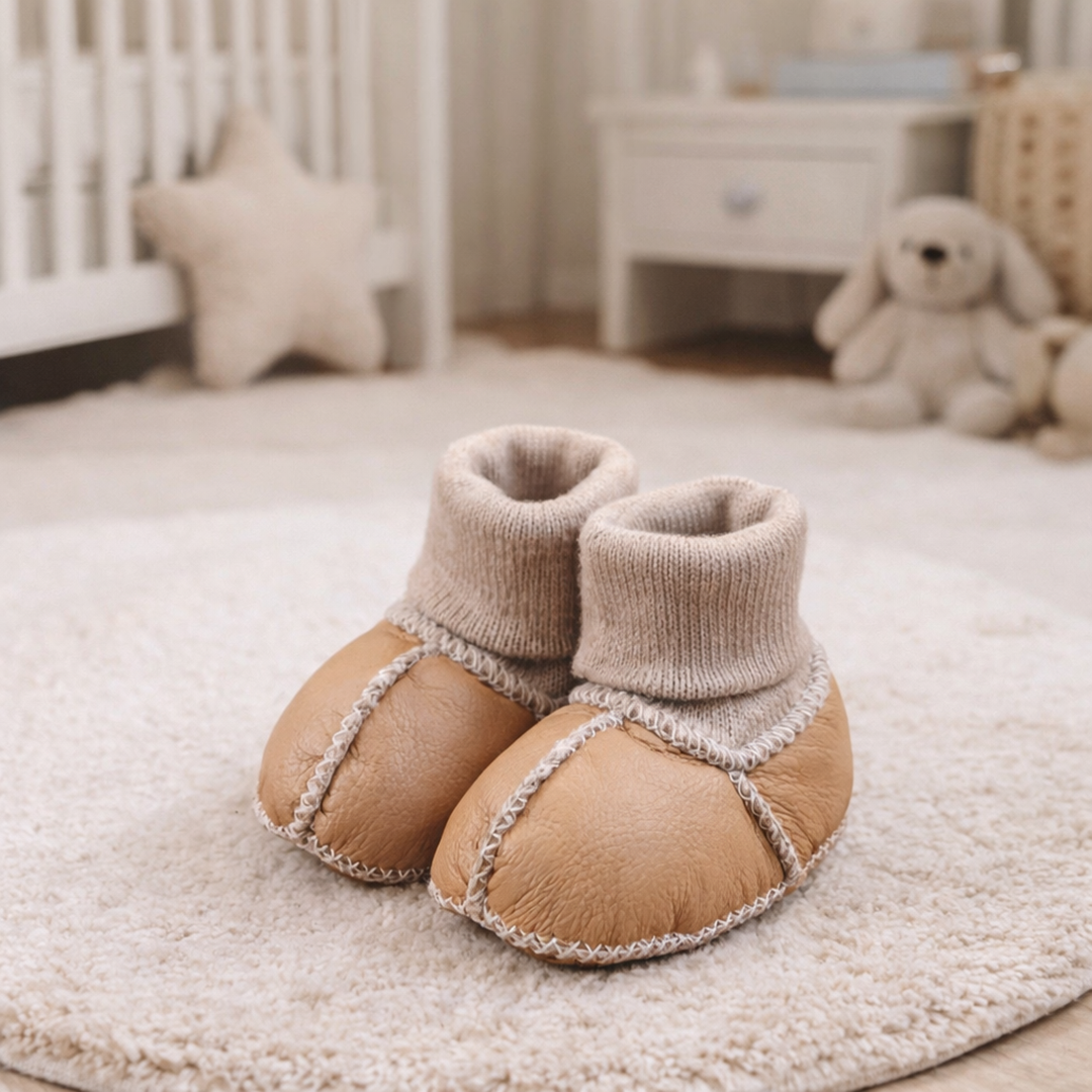 Ciepłe buciki domowe dla niemowląt – Miękkie i przytulne dla małych stópek