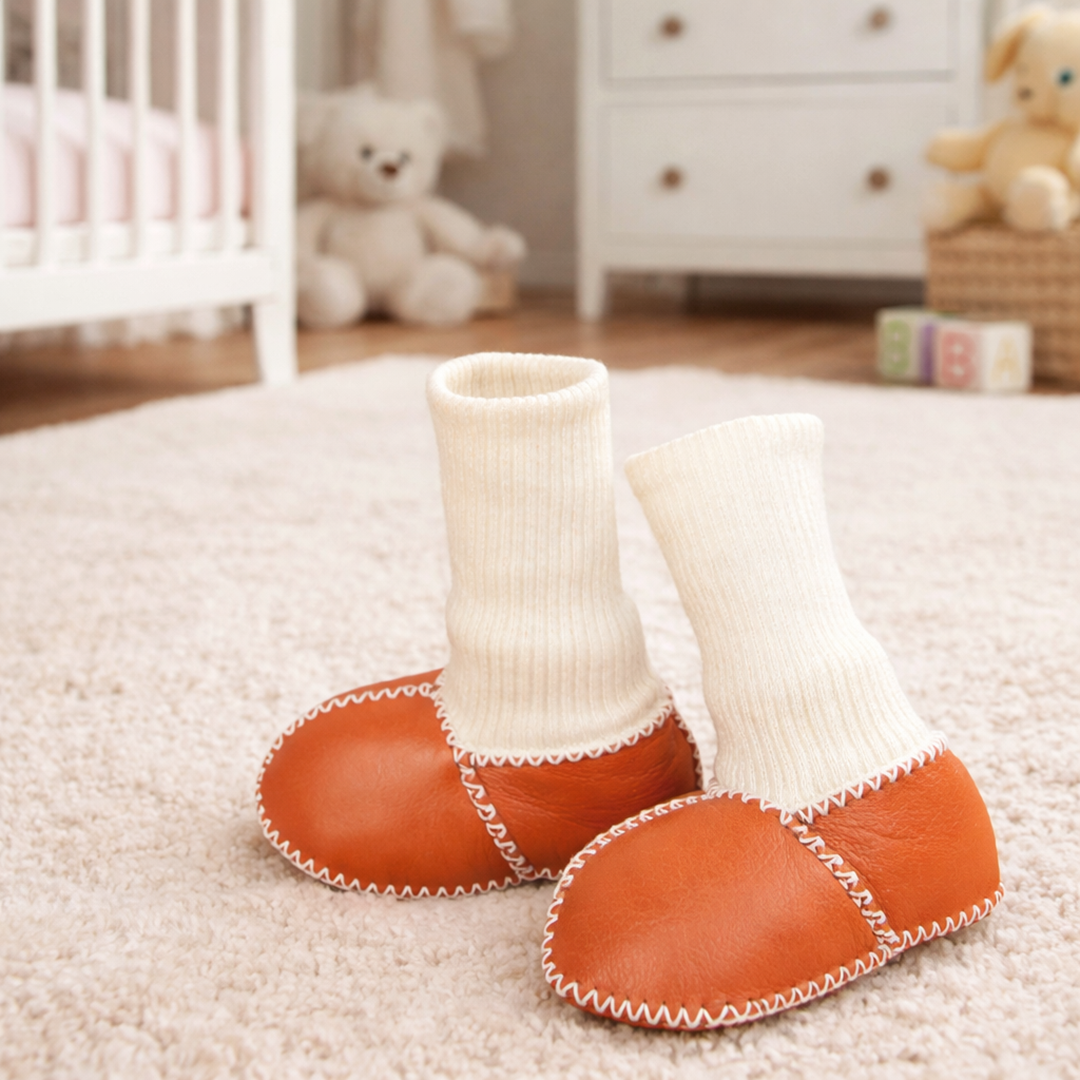 Ciepłe buciki domowe dla niemowląt – Miękkie i przytulne dla małych stópek