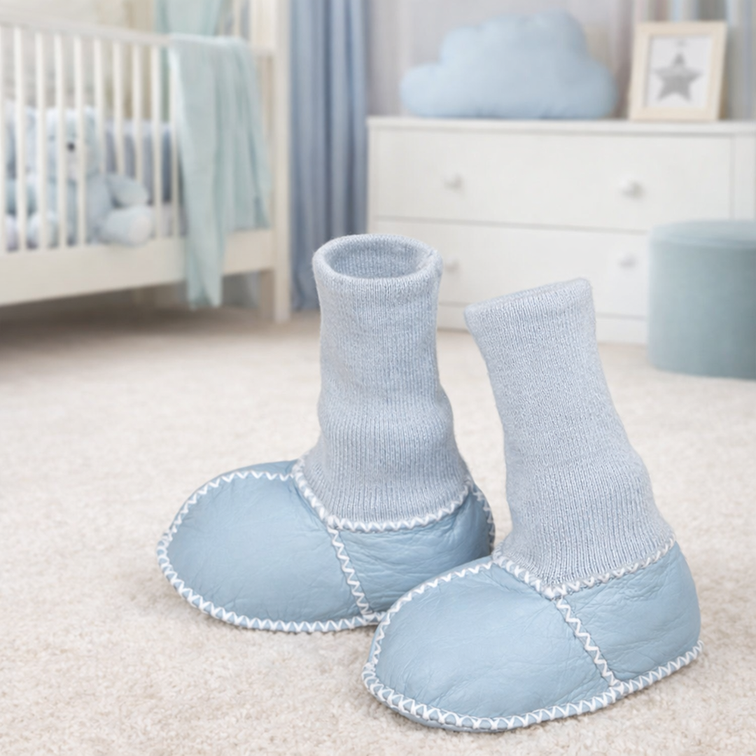 Ciepłe buciki domowe dla niemowląt – Miękkie i przytulne dla małych stópek