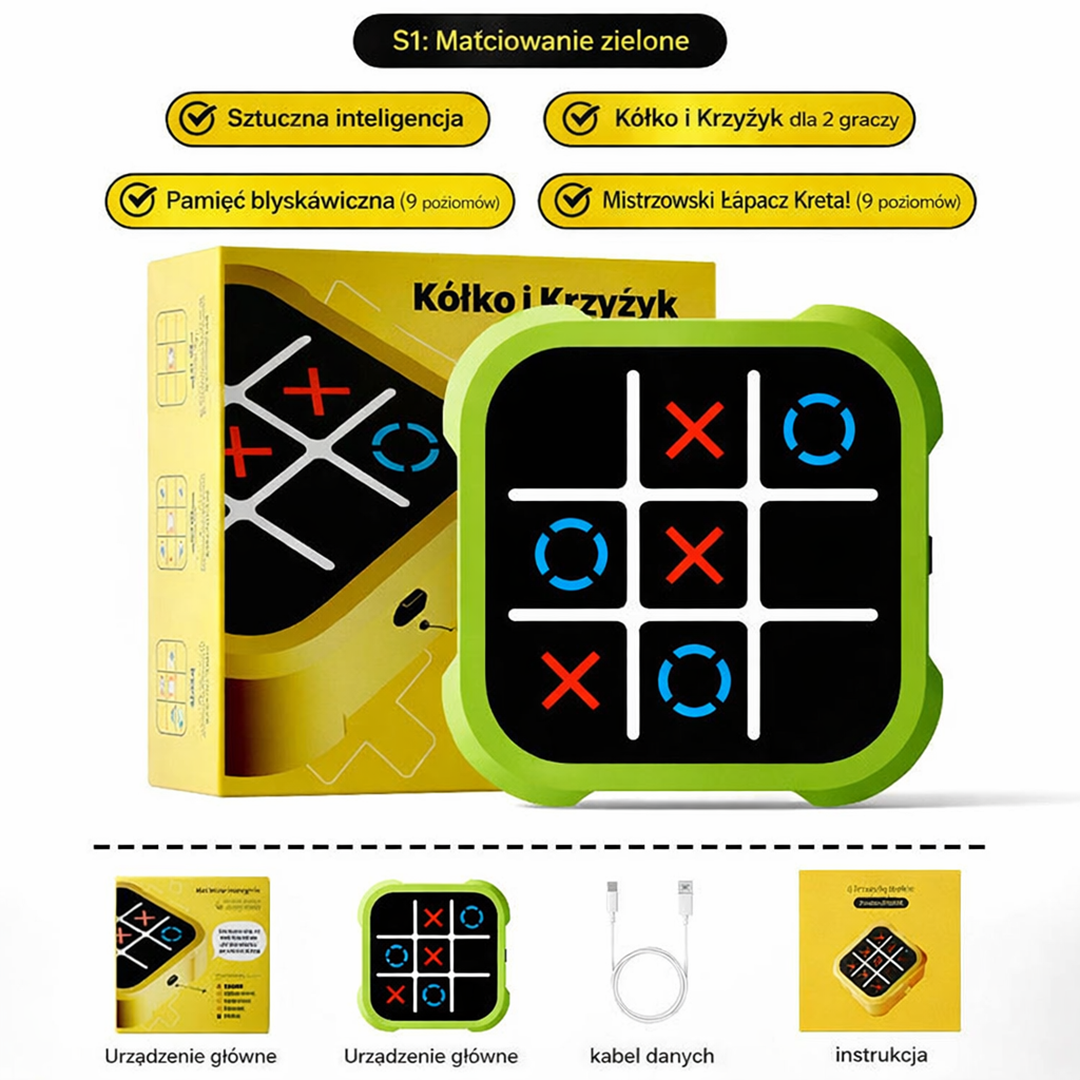 Electronic Tic-Tac-Toe Game – Portable Logical Play for Kids