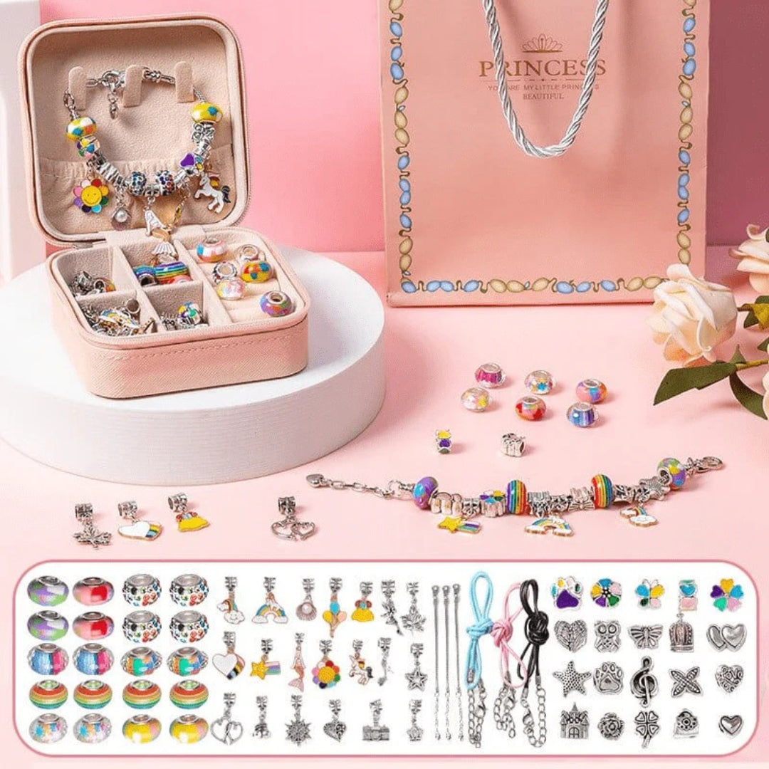 Zestaw do tworzenia spersonalizowanych bransoletek, zestaw DIY z pudełkiem