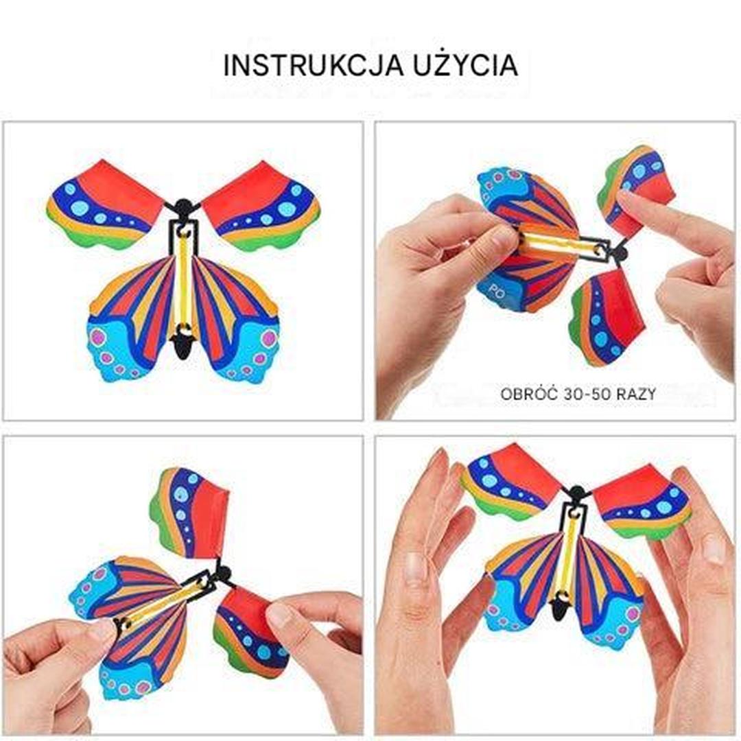 Zestaw latających motyli, nakręcane magiczne motyle