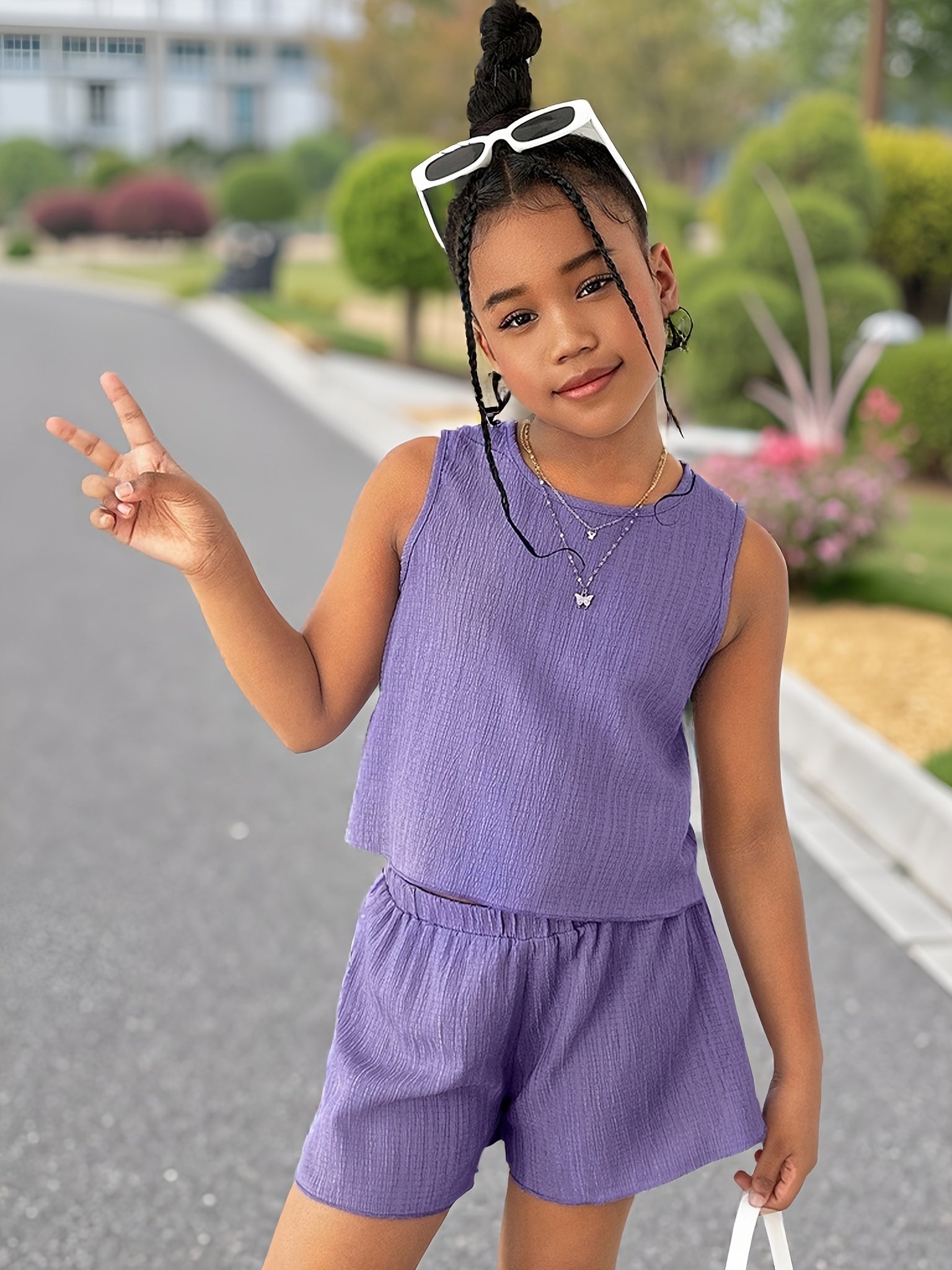 Two-piece set for girls 92-128, T-shirt and shorts, summer set
