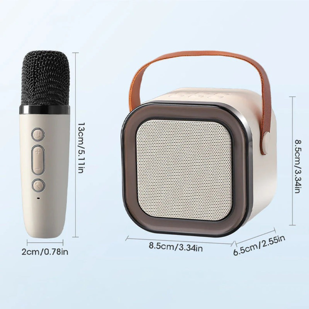 Mini zestaw karaoke, bezprzewodowy mikrofon z głośnikiem