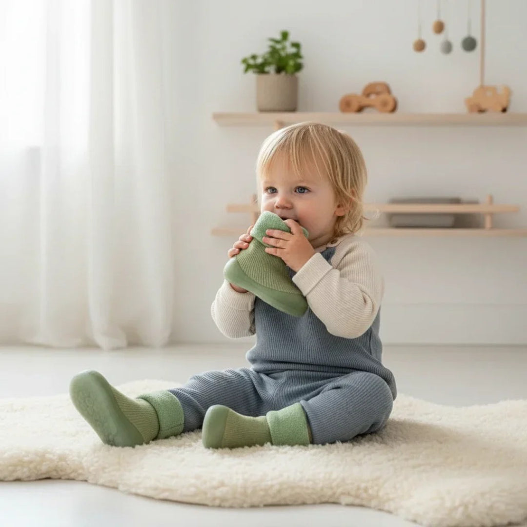 Skarpetobuty dla malucha, ciepłe obuwie antypoślizgowe