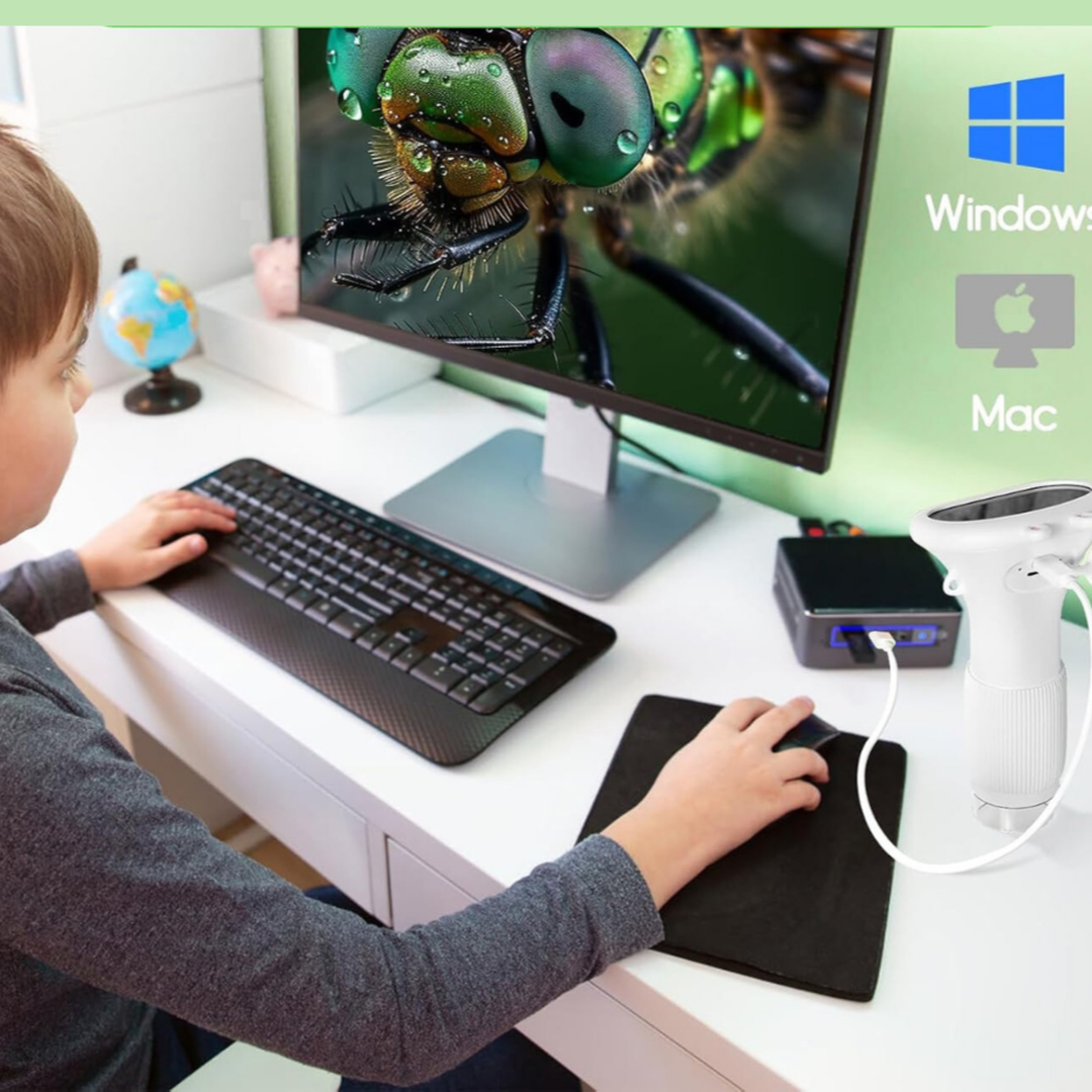 Mikroskop cyfrowy dla dzieci – przenośny z wyświetlaczem