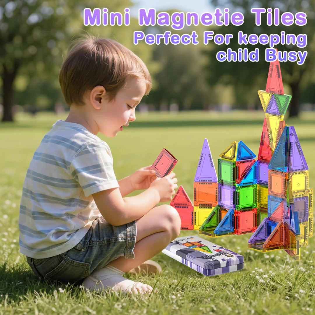 Zestaw magnetycznych klocków konstrukcyjnych, 32 szt. magnetycznych płytek STEM