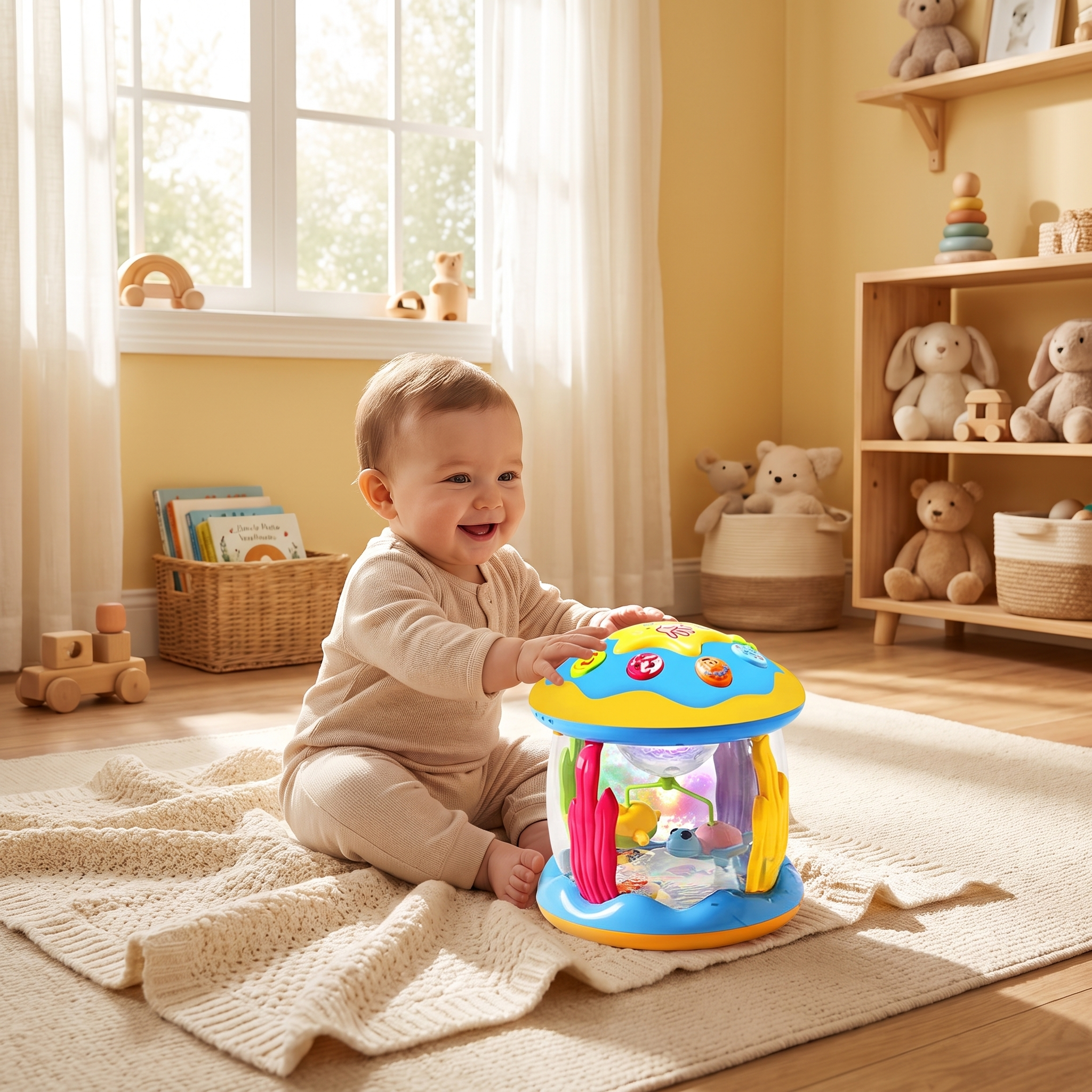 Grande roue musicale – jouet lumineux et sonore pour bébés