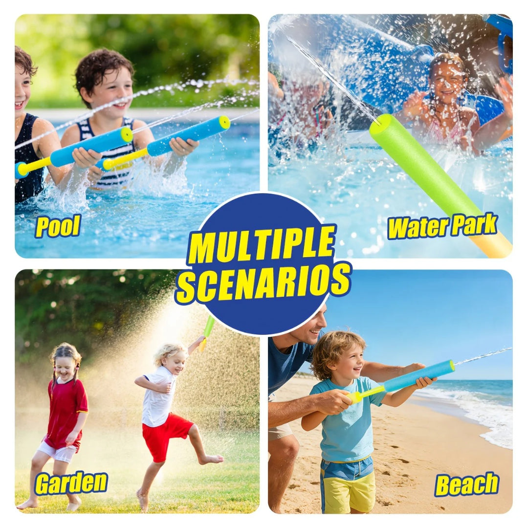 Zestaw spryskiwaczy wodnych, 4 szt. rozciągliwych rurek do zabawy wodą na świeżym powietrzu