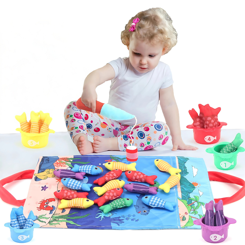 Zestaw do łowienia rybek Montessori – zabawka dla dzieci