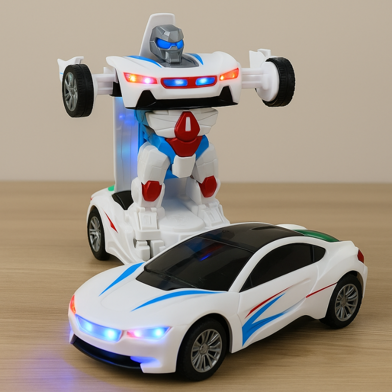 Transformujący pojazd-robot – kreatywna zabawka dla dzieci