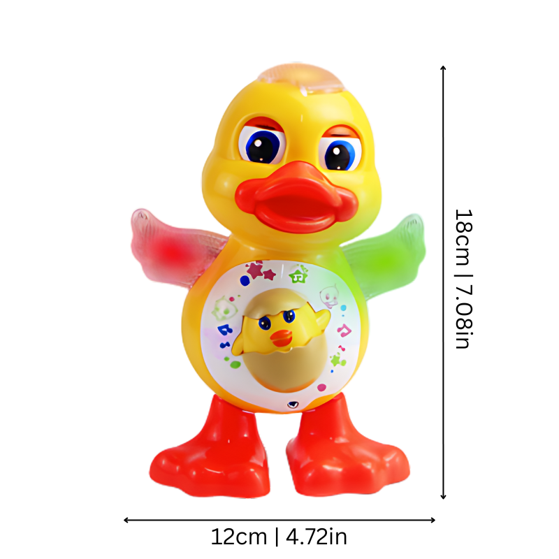 Tańcząca kaczka disco – interaktywna zabawka ze światłem i muzyką