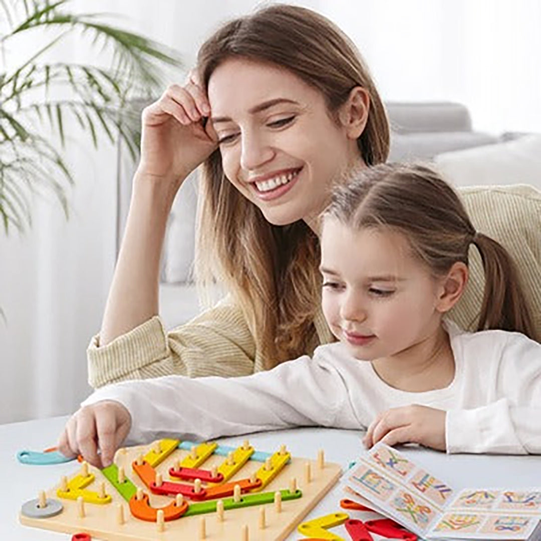 Montessori Tablica Puzzle – Kreatywne Myślenie i Zabawa dla Dzieci