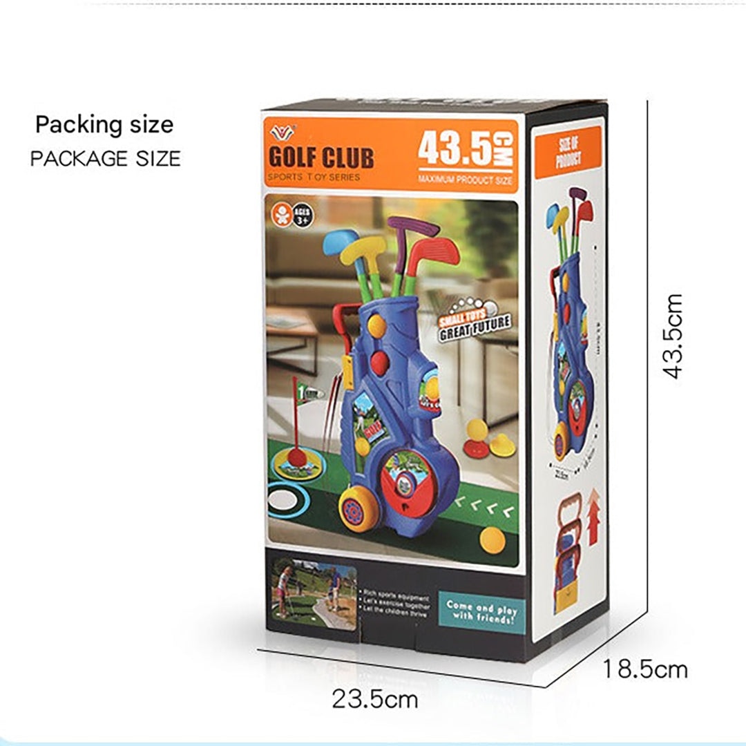 Zestaw do gry w golfa dla dzieci – wózek na kółkach