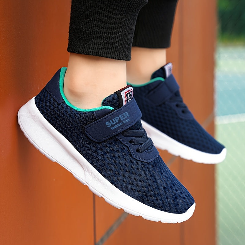 Sneakersy dla dzieci w kolorze niebieskim, oddychający mesh, lekkie