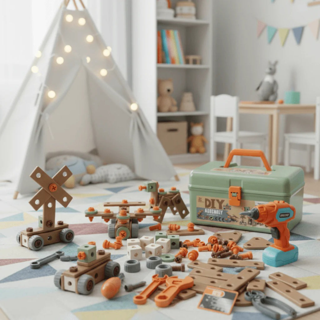 100-Elementowy Zestaw Narzędzi – Kreatywna Zabawka Konstrukcyjna