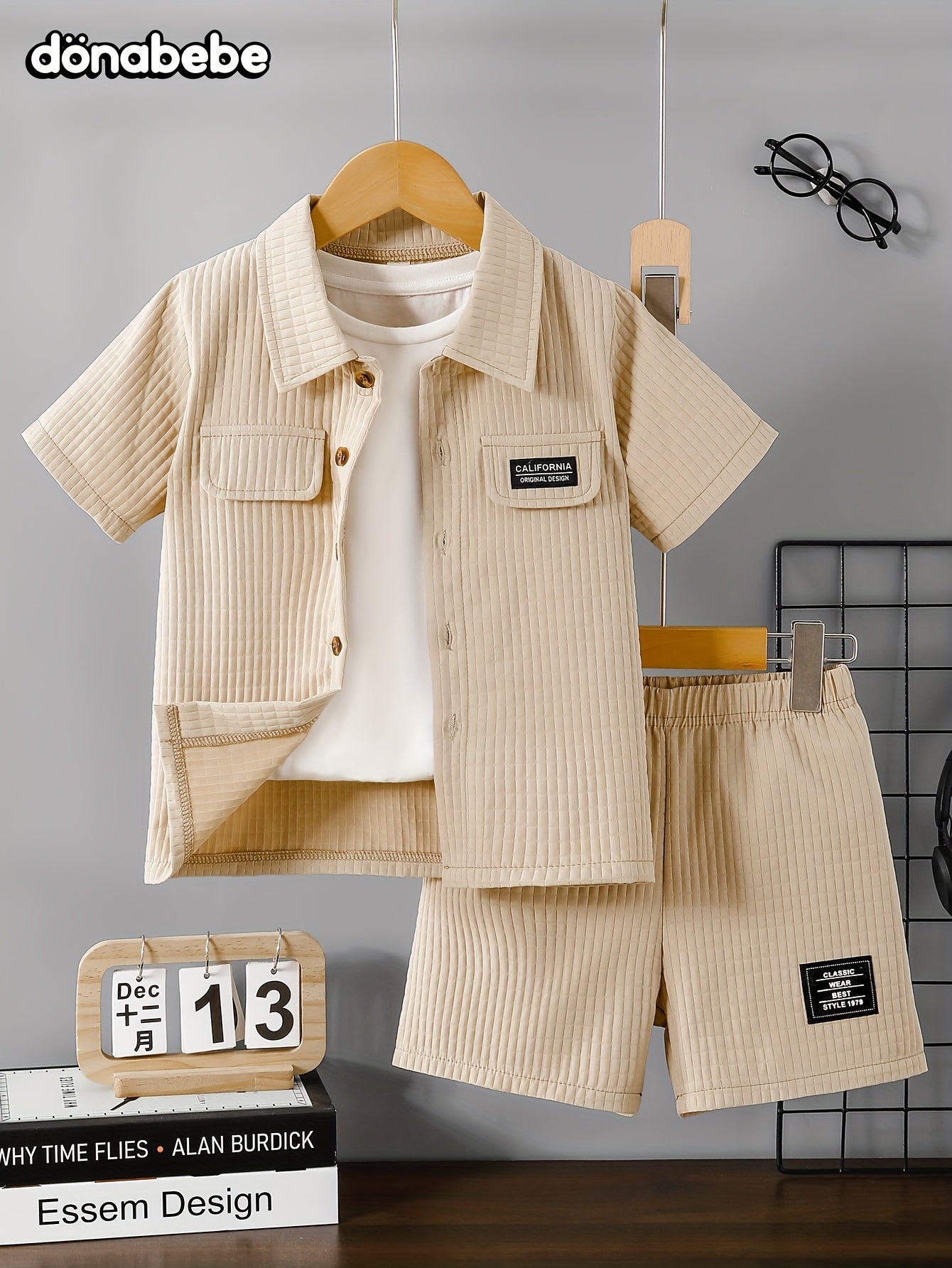 Komplet dwuczęściowy dla chłopca 92-128, T-shirt i szorty, letni zestaw