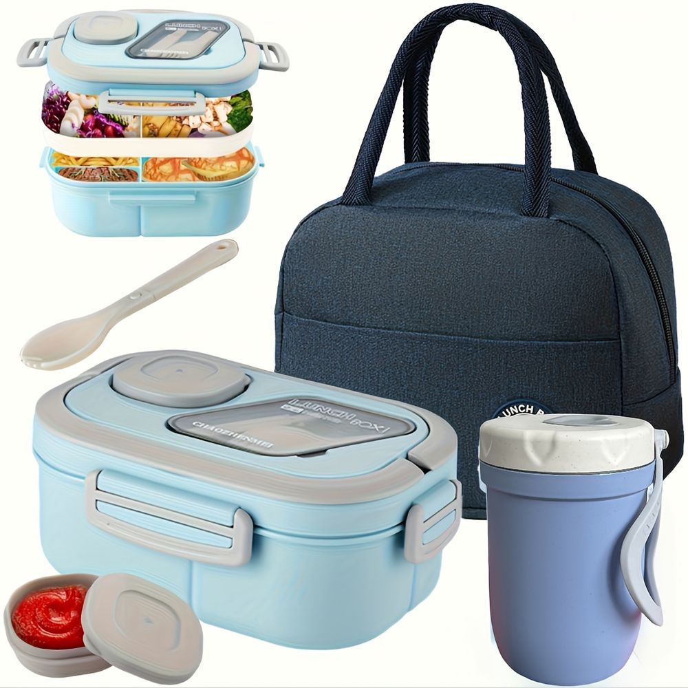 Zestaw lunchbox + kubek + torba termiczna dla dzieci, składany, 3 elementy