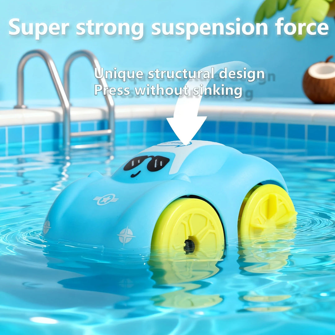 Nakrcana zabawkowa łódka samochodowa do kąpieli, pojazd amfibijny na ląd i wodę