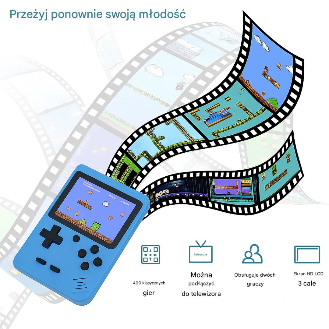 Przenośna retro konsola do gier, konsola z 400 grami