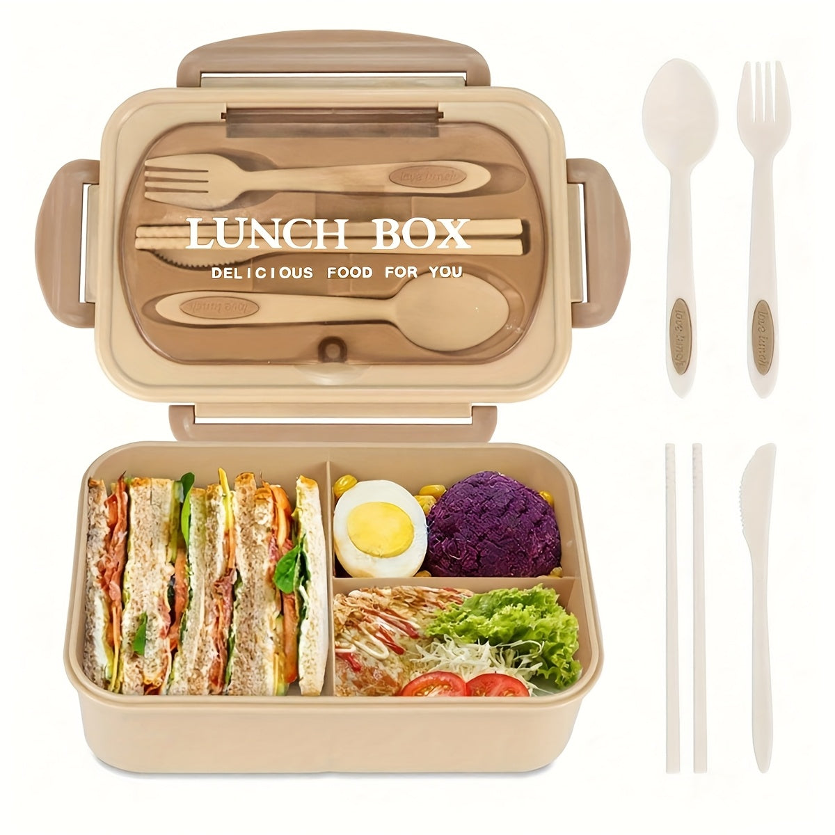 Lunchbox for children with compartments, available in 3 colors