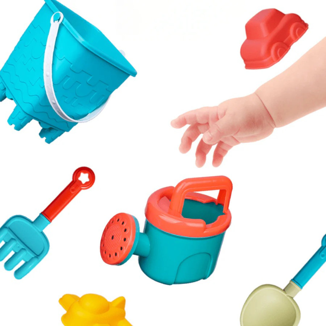 Zestaw zabawek plażowych, zestaw do zabawy piaskiem i wodą z wiaderkiem i łopatką