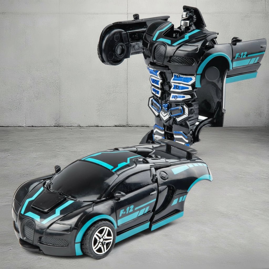Auto zmieniające się w robota, robot i auto obok siebie