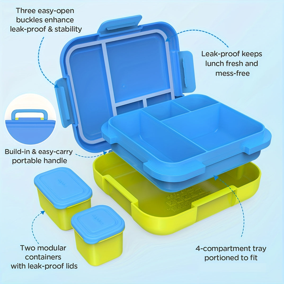 Bento lunchbox dla dzieci z motywem oceanu – widok produktu 3 | Kidartsy