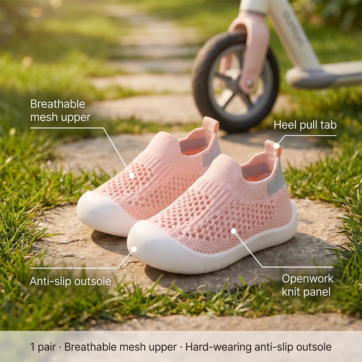 Buty do pierwszych kroków z siateczki