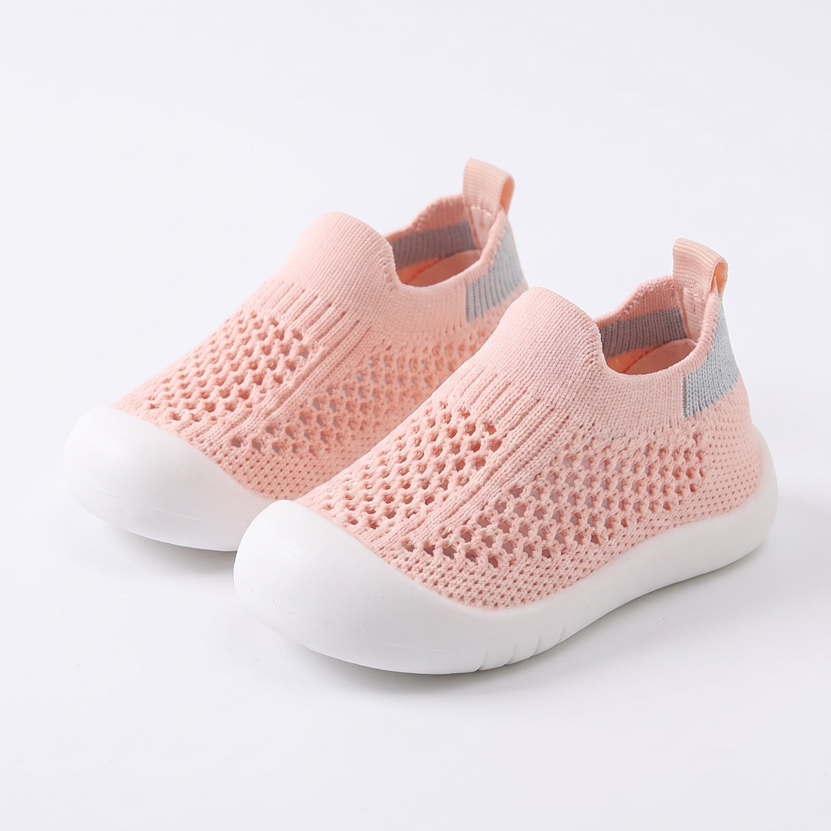 Buty do pierwszych kroków z siateczki, różowy