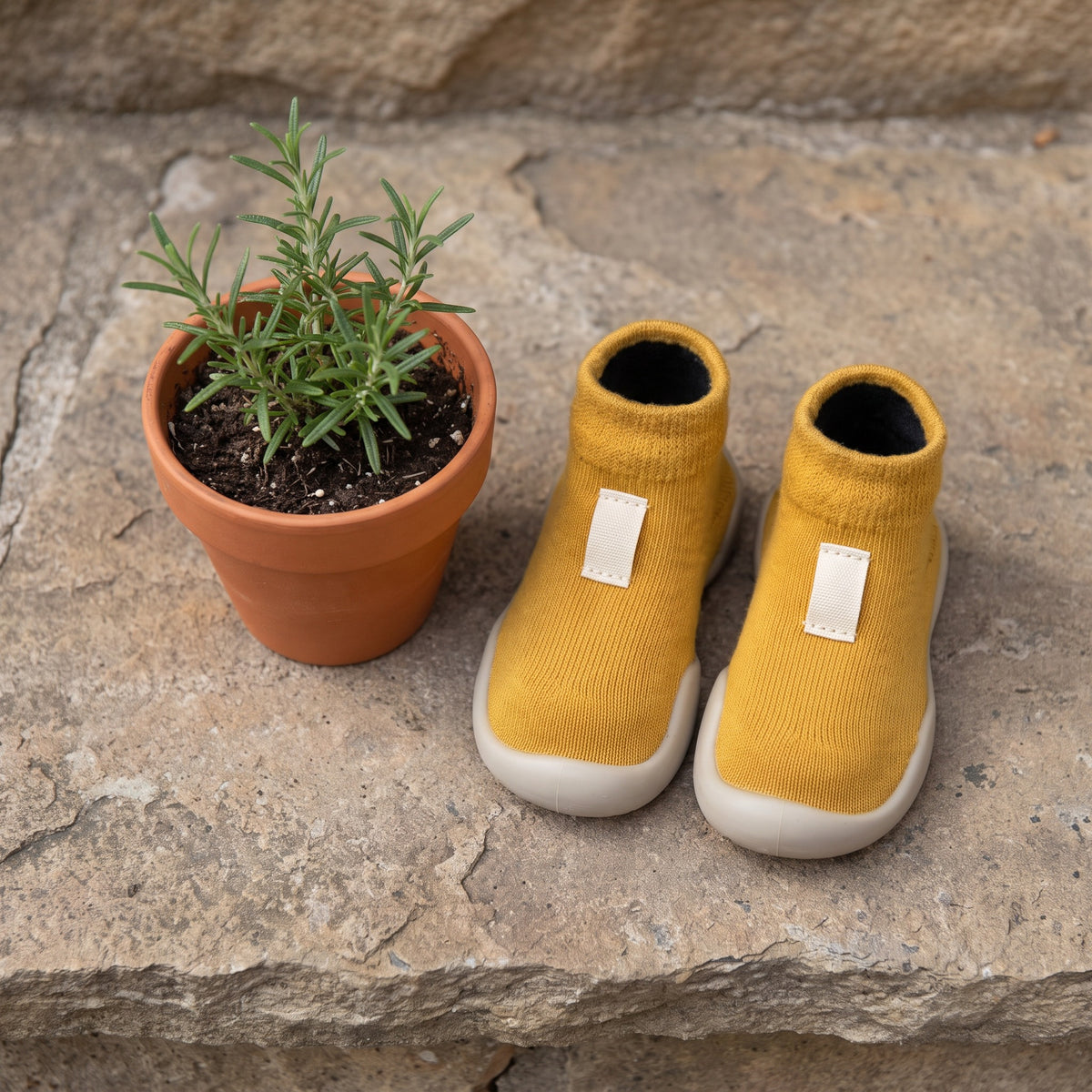 Buty skarpetkowe niemowlęce z dzianiny