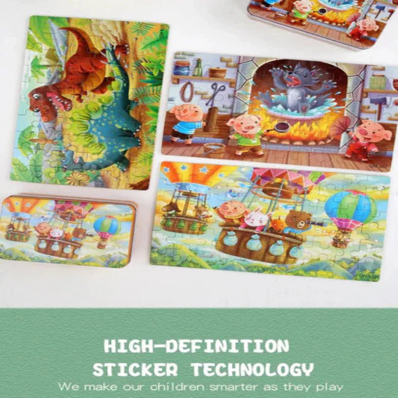 Drewniane puzzle 60 elementów