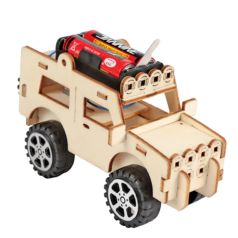 Drewniany zestaw konstrukcyjny STEM, terenowy jeep
