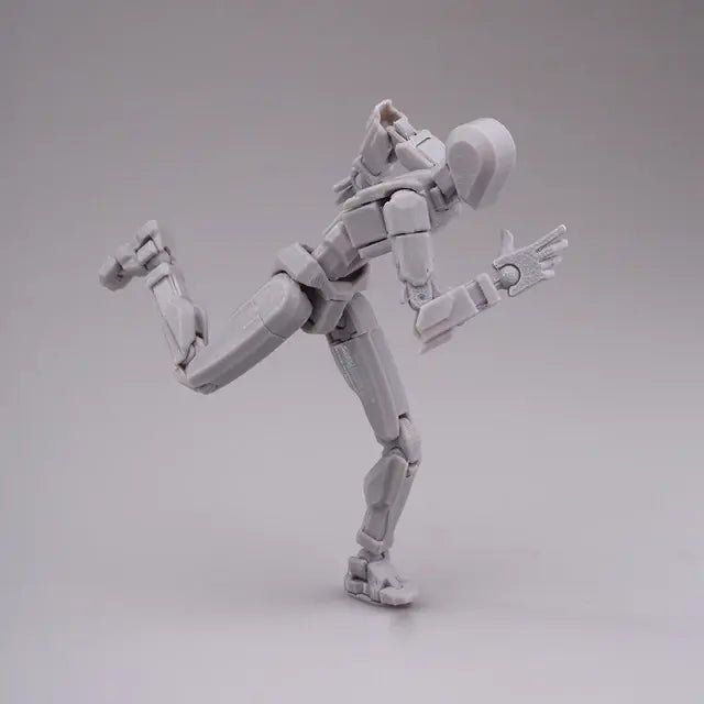 Figurka ruchoma z przegubami, figurka szara