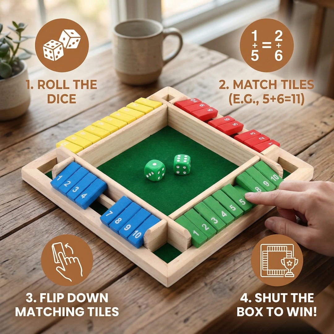 Gra Shut the Box – widok produktu 2 | Kidartsy