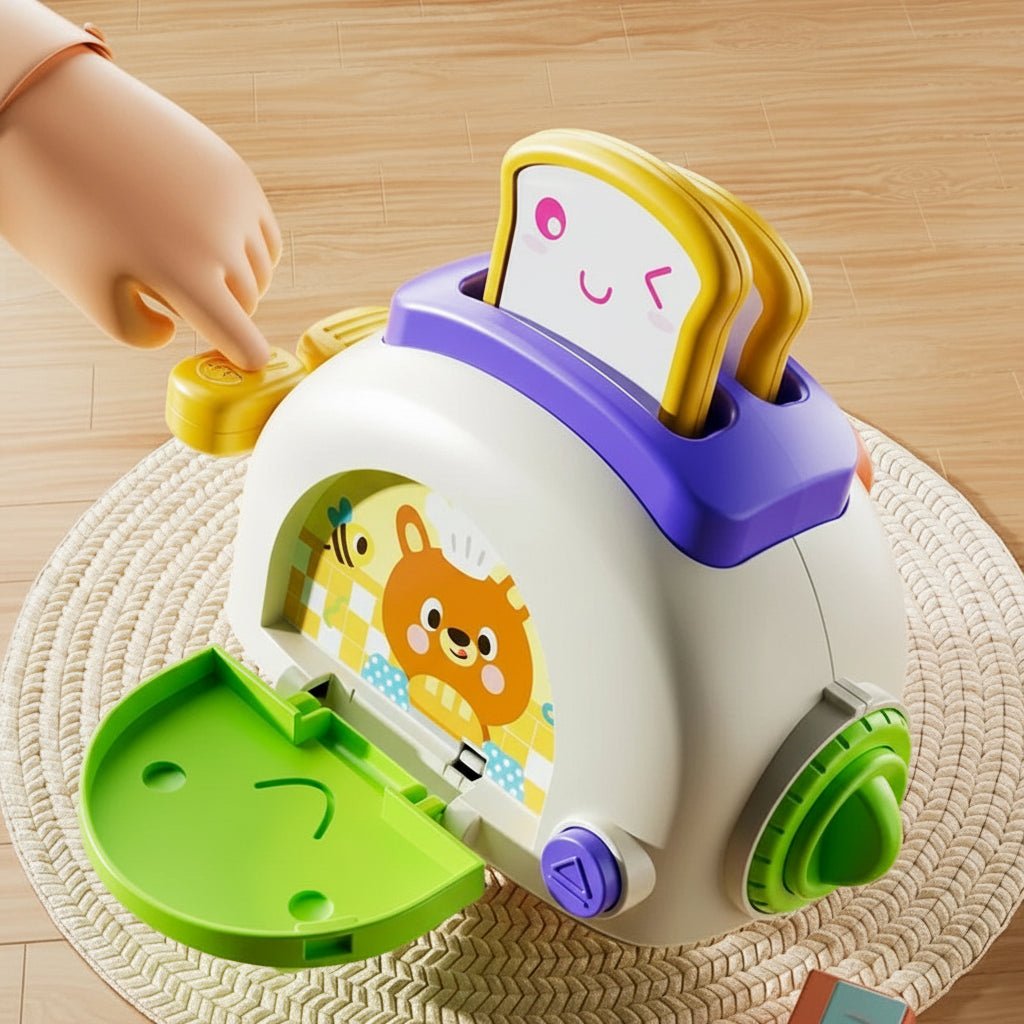 Interaktywna kostka sensoryczna 6w1, toster