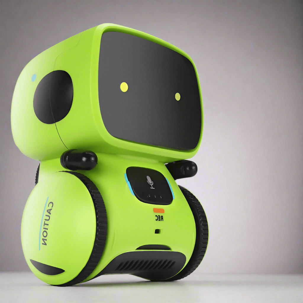 Interaktywny robot tańczący, robot zielony